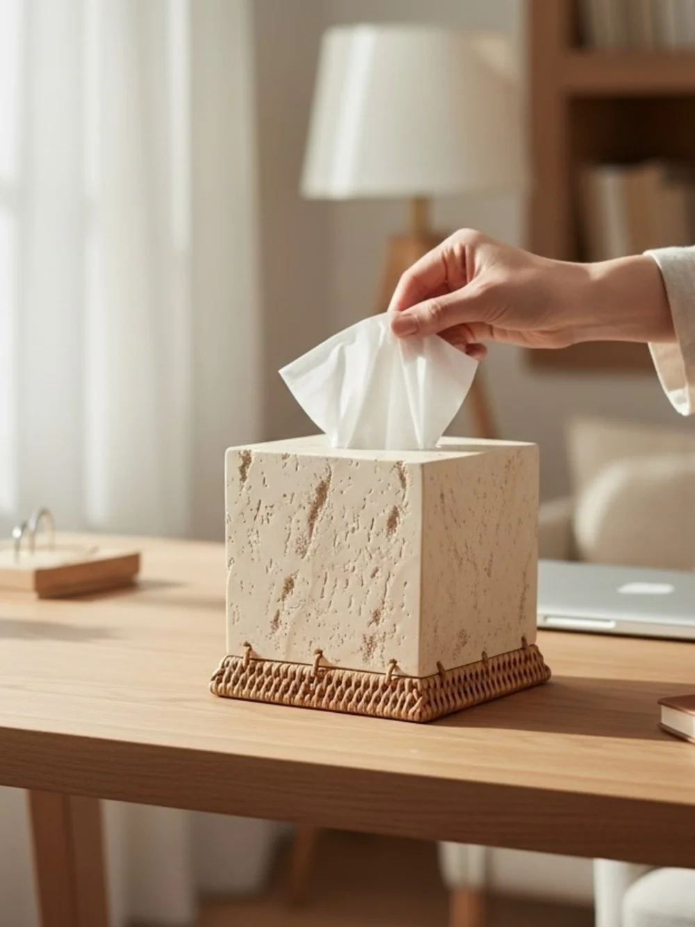 Travertine square tissue box cover High Quality Home Decor Accents Decoration